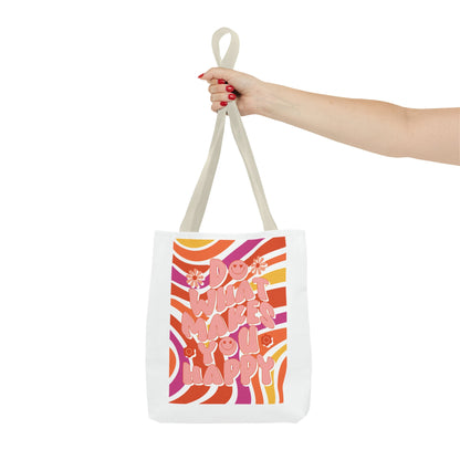 Tote Bag Front/Back Print Do What Makes You Happy Unisex Tasche