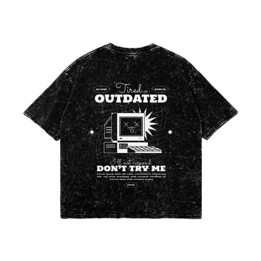 Vintage-Stil Oversized-T-Shirt Outdated