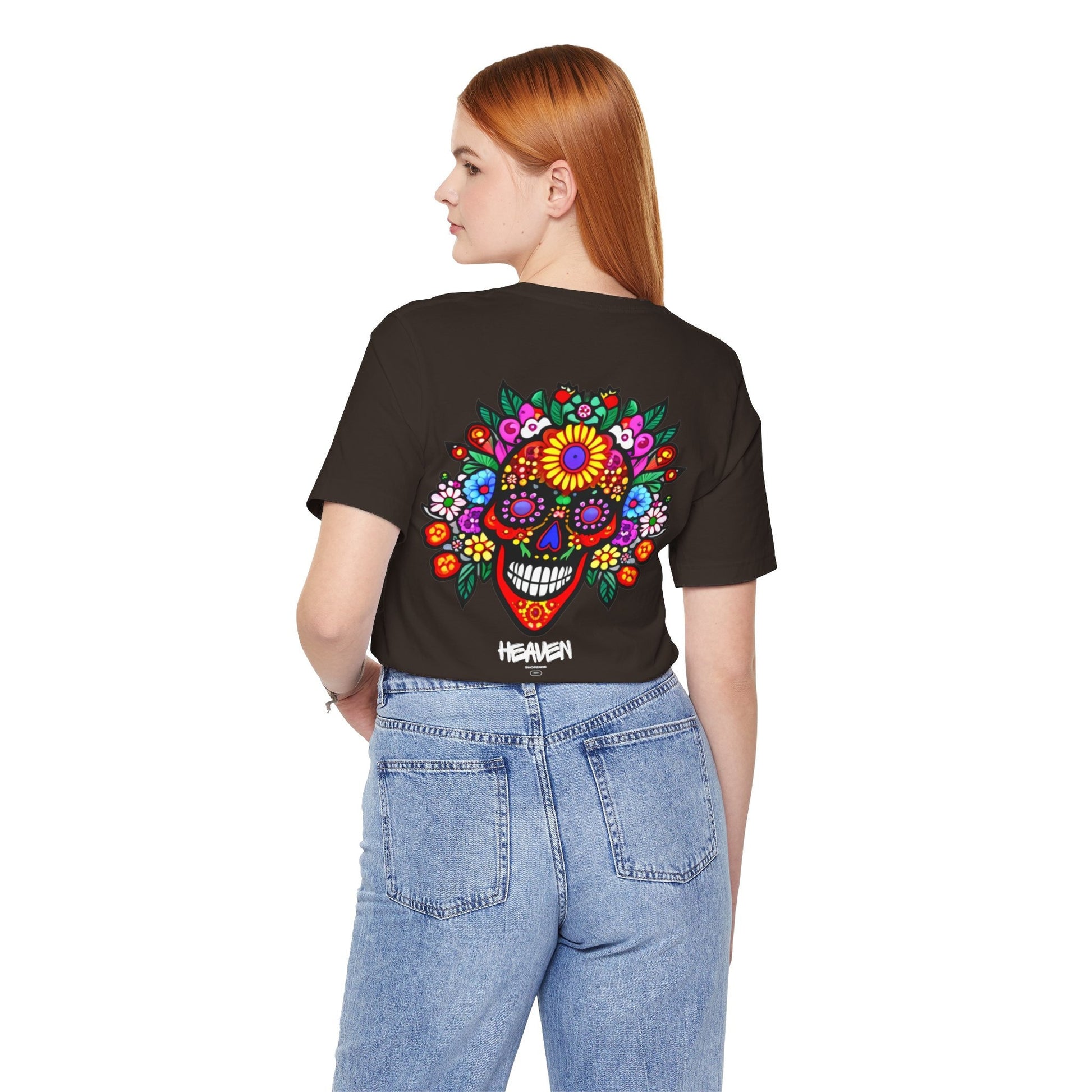 Flowers Skull T-Shirt Bunt Vintage Tee