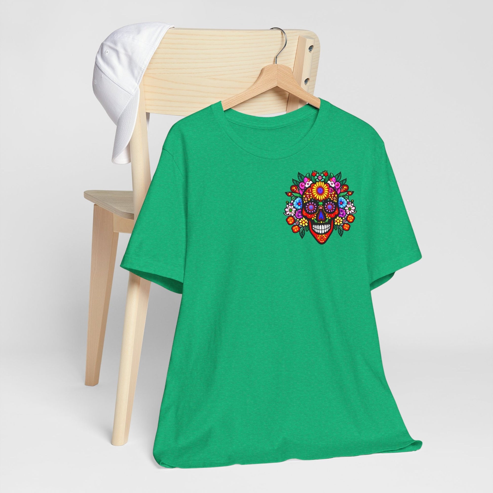 Flowers Skull T-Shirt Bunt Vintage Tee