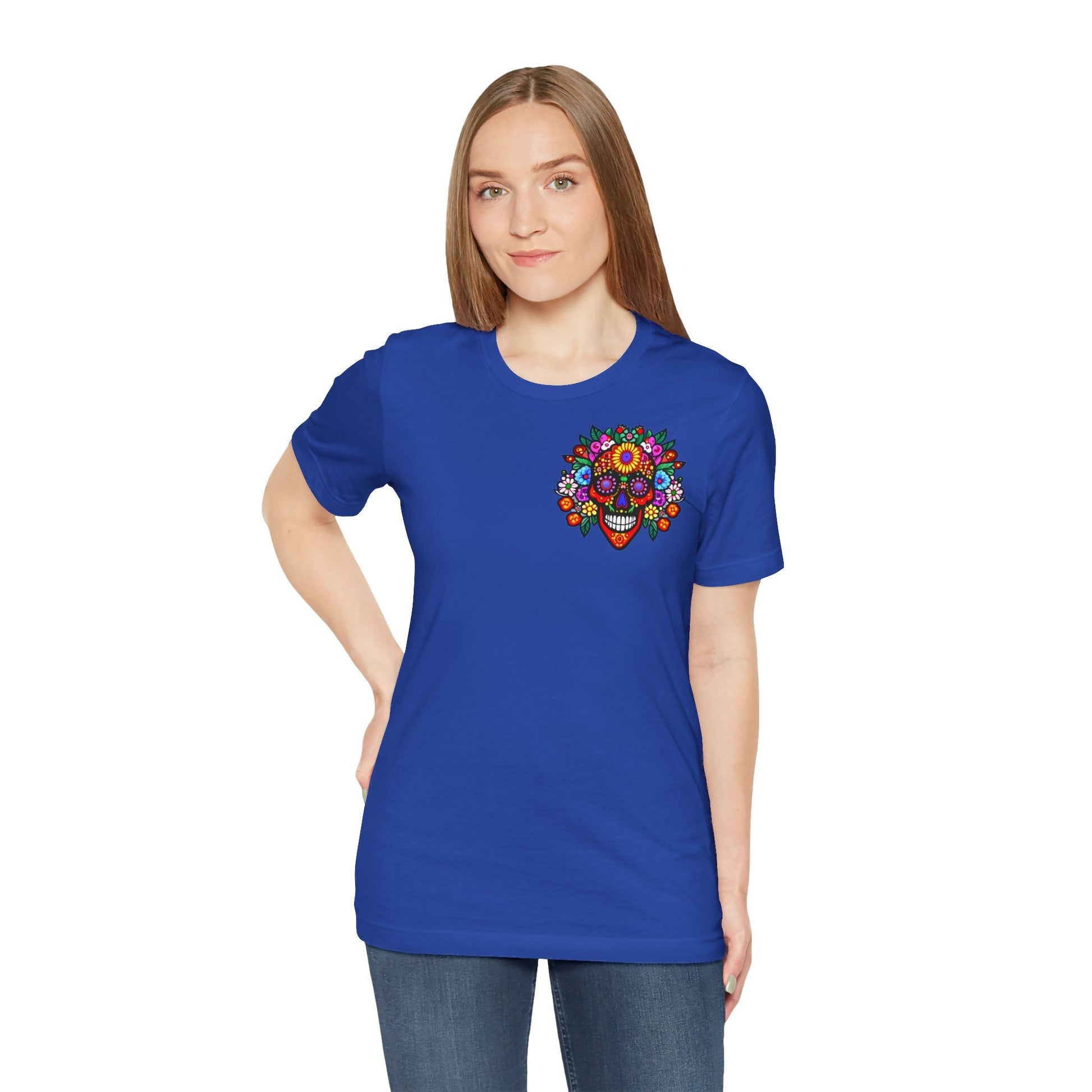 Flowers Skull T-Shirt Bunt Vintage Tee