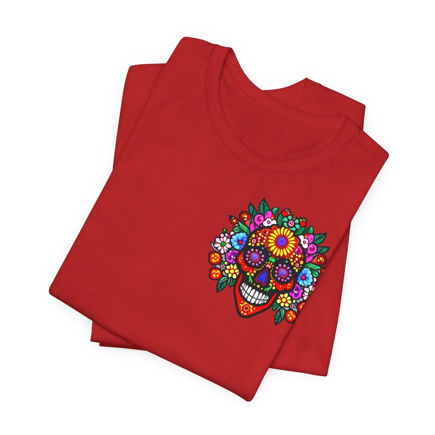Flowers Skull T-Shirt Bunt Vintage Tee
