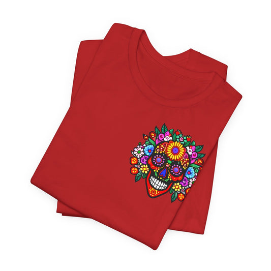 Flowers Skull T-Shirt Bunt Vintage Tee