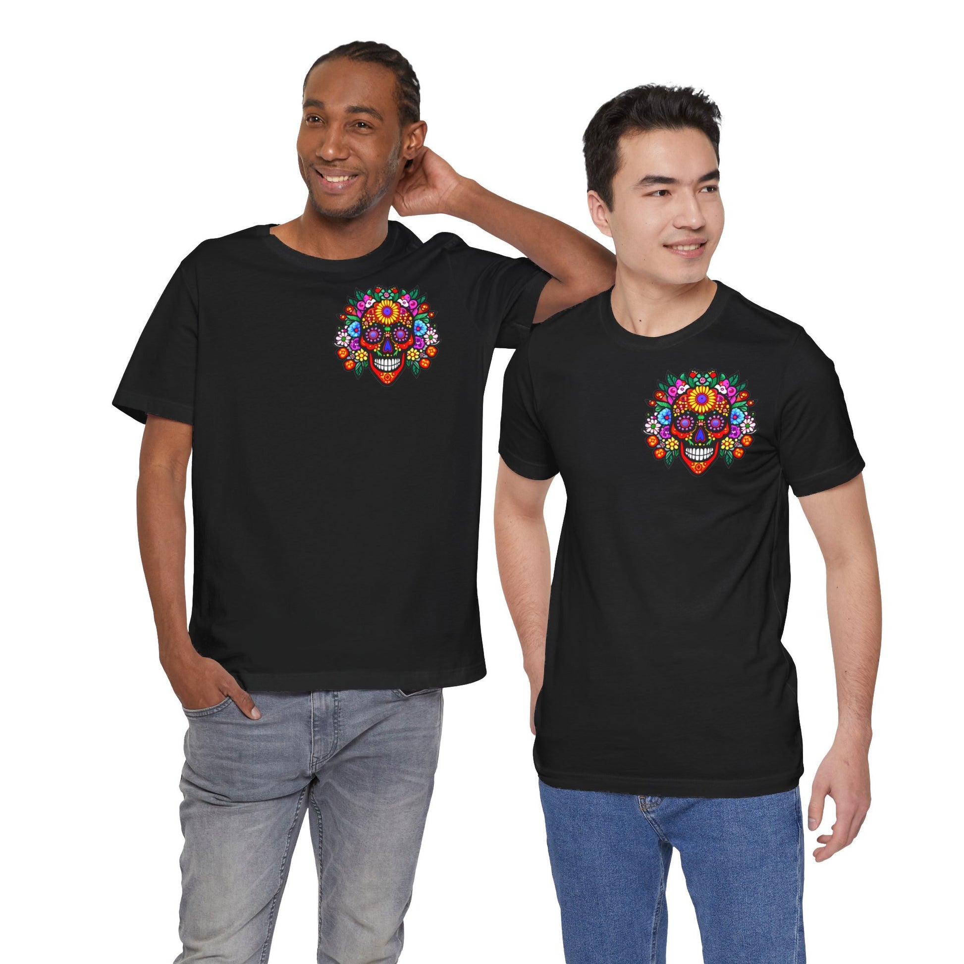 Flowers Skull T-Shirt Bunt Vintage Tee